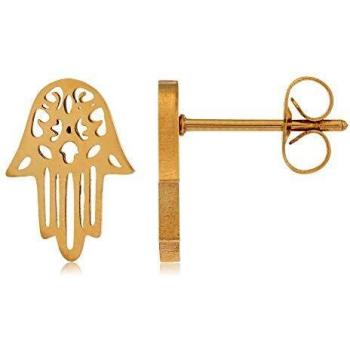 Córdoba Jewels | Pendientes en plata de ley 925 bañada en oro con diseño Mano de Fátima Gold