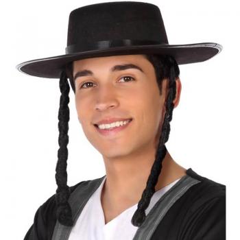 Sombrero Negro con Patillas