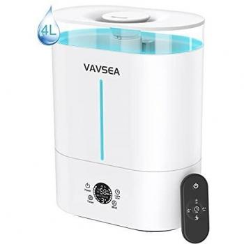 VAVSEA Humidificador ultrasónico 4L Bebé, Difusor de Aroma con alta capacidad de depósito de agua, apagado automático, Eficiente y silencioso, ideal para bebés, yoga y dormitorios