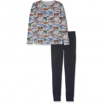 NAME IT Nkmnightset Noos Pijama, Grey Melange, 122 para Niños