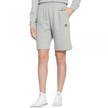 Pantalones Cortos de Chándal Converse Go-To Unisex Gris con Estrella Bordada Ajuste Regular XS