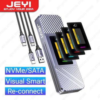 Carcasa Visual Smart M.2 NVMe NGFF SSD con Protección de Escritura de 5s y Reconexión de 3s, USB 3.2