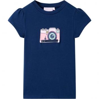 Camiseta infantil azul marino 116