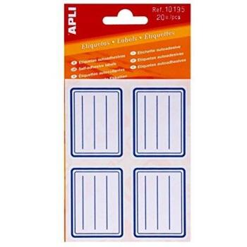 APLI - Bolsa escolar azul 38 x 50 mm 20 uds