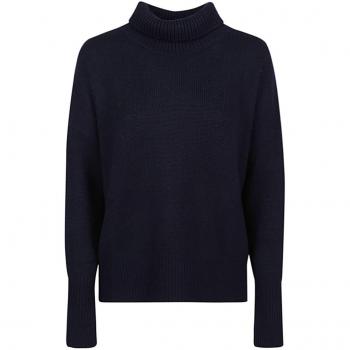Lisa Yang Women's Heidi Cashmere Turtleneck Sweater in Blue - Luxurious Soft Knit Design