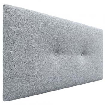 Cabecero Acolchado de Tela Acualine Liso con Botones - Gris Perla, 110x50cm (Camas 80/90/105) - Lujo Moderno para Dormitorio