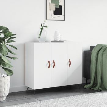 Aparador de madera de ingeniería 90x34x80 cm, mueble de almacenaje de salón, buffet para salón, armario auxiliar, armario de almacenamiento en color blanco