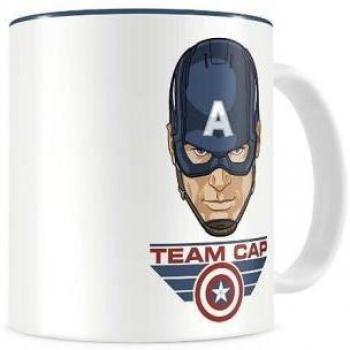 SD toys Marvel Taza Team Cap, Cerámica, Azul, 10 cm