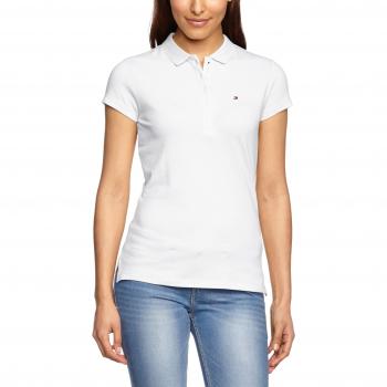 Tommy Hilfiger Heritage Short Sleeve Slim Polo Camiseta, Blanco