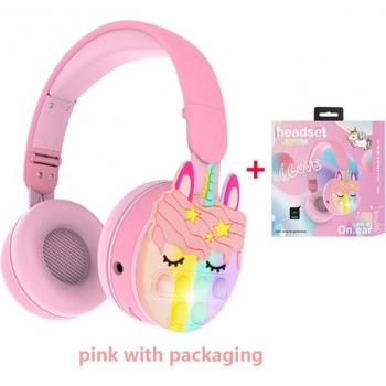 Auriculares Inalámbricos Bluetooth para Niños PM-02 con Micrófono y Iluminación RGB