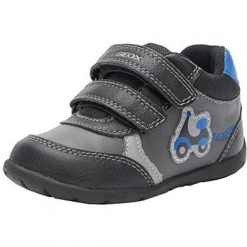 Zapatos Geox B Elthan Boy para Niño - Zapatillas Grises y Negras, Talla 20 EU