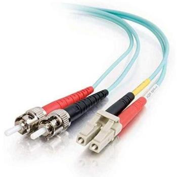Cable de fibra óptica LC-ST 10 GB 50/125 OM3 Duplex Multimode PVC de CSG, 1 m, turquesa 2 m