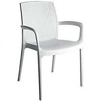 Grandsoleil Boheme greenpol apilable sillón, Verde, Color Blanco, poliméricos 55 x 59 x 84 cm