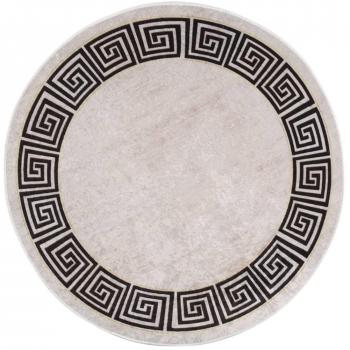 Alfombra Lavable Antideslizante Beige Claro φ 120 cm