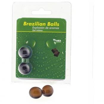 Brazilian Balls Explosión de Aromas Gel Íntimo Chocolate - 2 Unidades