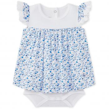 Petit Bateau Robe Body MC 27421, Vestido para Bebés, Multicolor