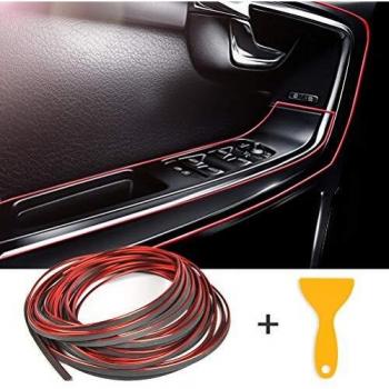 YOTINO Moldura Interior del Coche Tiras Líneas de Molduras Hay una Herramienta de Instalación Práctica y Flexible para Decoración Interior Coches, Tiras de Ajuste de Universal