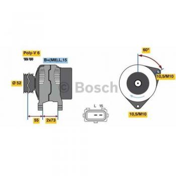 Alternador BOSCH 14V 100A para BMW Serie 3 Berlina, Coupe y Touring