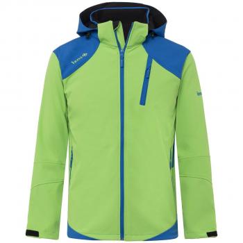 Izas Makalu - Chaqueta Softshell para hombre, color verde claro / azul royal, talla M