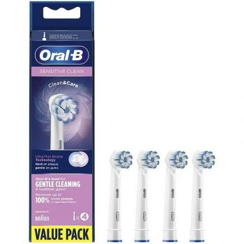 Oral-B Sensitive Clean Recambios para Cepillo de Dientes Eléctrico, Pack de 3/4 Unidades