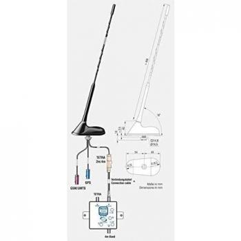 Antena Kombiflex para vehículo 4m TETRA 3 dB, GSM, UMTS y GPS - ATTB 3713.01