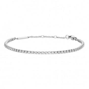 Pulsera de Tenis para Mujer Daniel Wellington DW00400386, Ajustable 155-185 mm, Plata