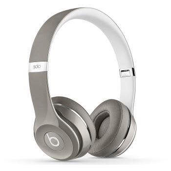 Beats by Dre Solo2 Luxe Edition Wired On-Ear Headphones Silver