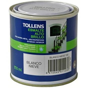 Tollens 8200 Esmalte alto Brillo al Agua, Blanco Nieve, 250 ml