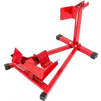 TecTake Soporte de Motos Soporte de Rueda Carga Frontal mordaza Motocicleta para 17”-21”