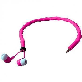 Moxytronix Cord Cruncher - Auriculares intrauriculares con cordón retráctil, color rosa