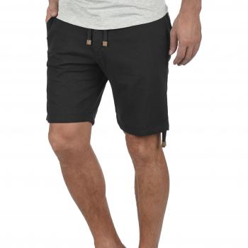 Pantalón de lino INDICODE 'Moses' negro, 55% lino y 45% algodón, talla XL