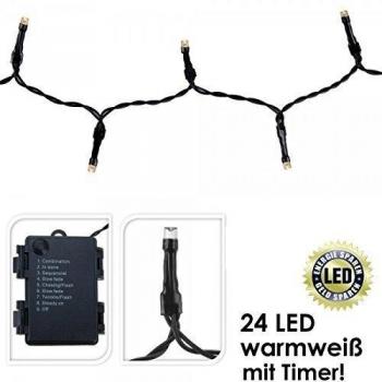 Gravidus 24er cadena de luces LED, funciona con baterías