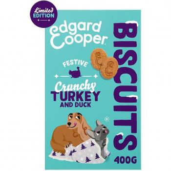 Edgard & Cooper Galletas Festive de Pavo y Pato para perros