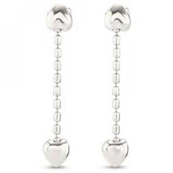 UNOde50 Cupido Silver Plated Heart Earrings