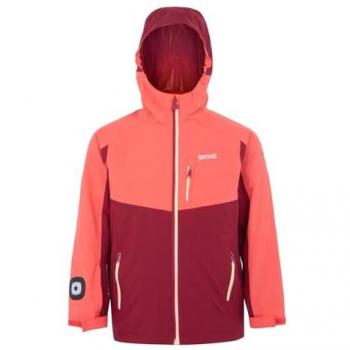Regatta Girls Waterproof 3-in-1 Trekktain Jacket - Rumba Red, Size: 14 Years