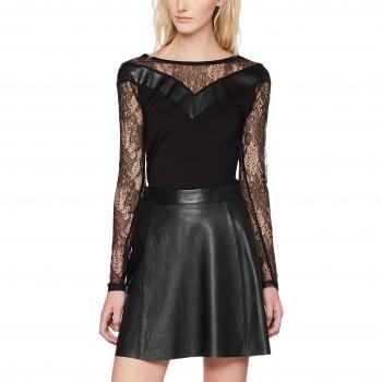 Morgan 181-TOKYA.F, Camiseta de Manga Larga para Mujer, Negro Noir, S