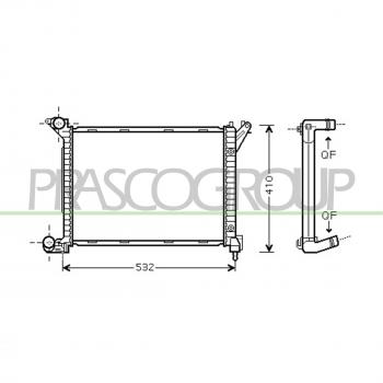 Radiador de refrigeración del motor PRASCO MN306R001