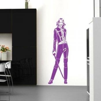 Your Design venganza Ángel - Adhesivo para pared, violeta, 45 x 144 cm