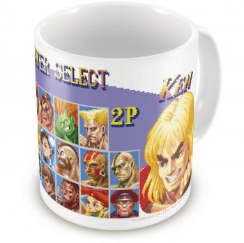 Taza de cerámica Street Fighter Player Select de 350ml - Ideal para café y té