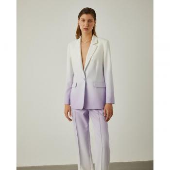 Blazer de mujer Lion of Porches con un botón y motivo degradado, color violeta