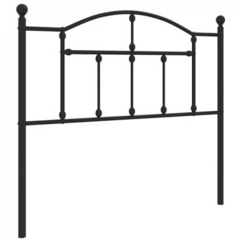 vidaXL Metal Headboard Black 100 cm