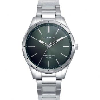 Reloj Viceroy Hombre 401385-67 - Verde, Acero, 41mm, 5 ATM, Caja y Brazalete de Acero