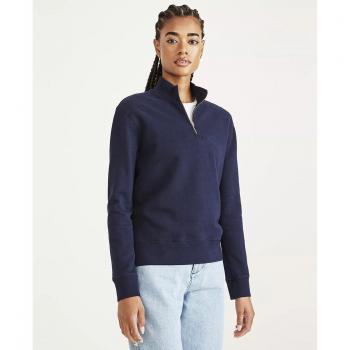 Dockers Jersey de mujer con cuello medio con cremallera