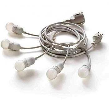 Lámpara colgante exterior Fiesta SP5 Blanca 5xE27 15W IP44