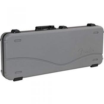 Fender Deluxe Molded Electric Guitar Case for Stratocaster and Telecaster, Silver/Blue