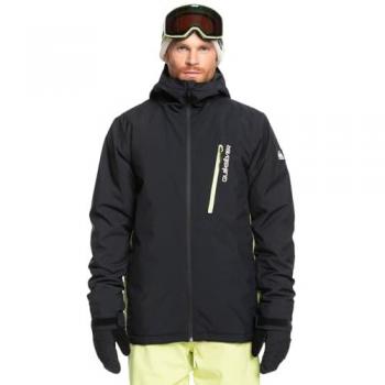 Quiksilver Chaqueta de esquí Morton para hombre, color Negro, True Black, diseño estándar