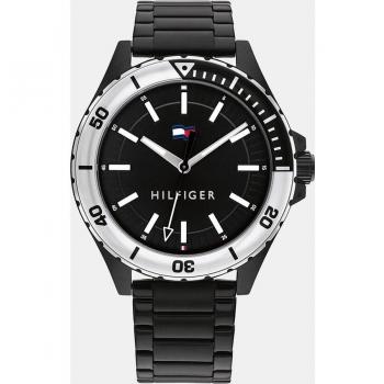 Tommy Hilfiger Logan 1792014 Reloj Analógico para Hombre con Correa de Acero Inoxidable Negro