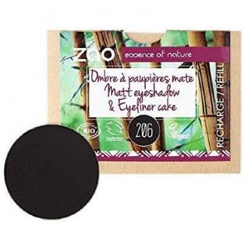 Zao Recarga De Sombra De Ojos Mate 3 Gr 206 Noir