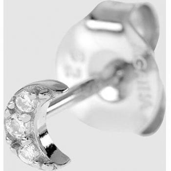 Pendiente Individual Agatha Paris Luna de Plata con Circonitas Brillantes