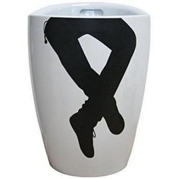 Beat Collection Hide Silhouette - Taburete, 50 x 36 x 36 cm, color blanco
